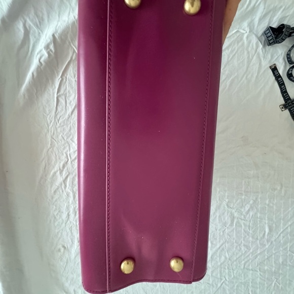 Zac Posen Leather Purple n Yellow Large Hand n Shoulder Bag. NWOT - Picture 12 of 17